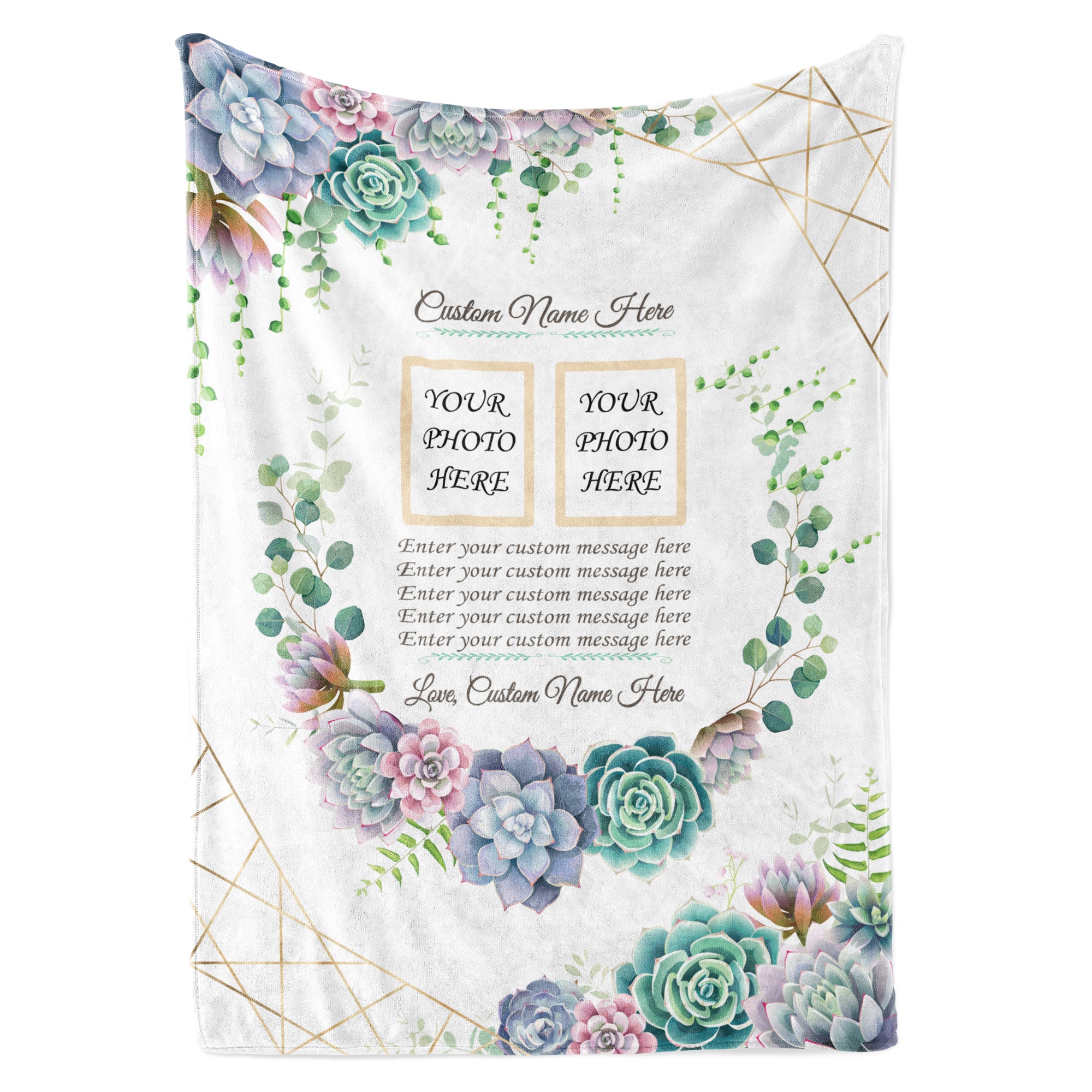 Personalized Get Well Soon Gift Blanket For Mom: Custom Note Care Pack -  customoutpost