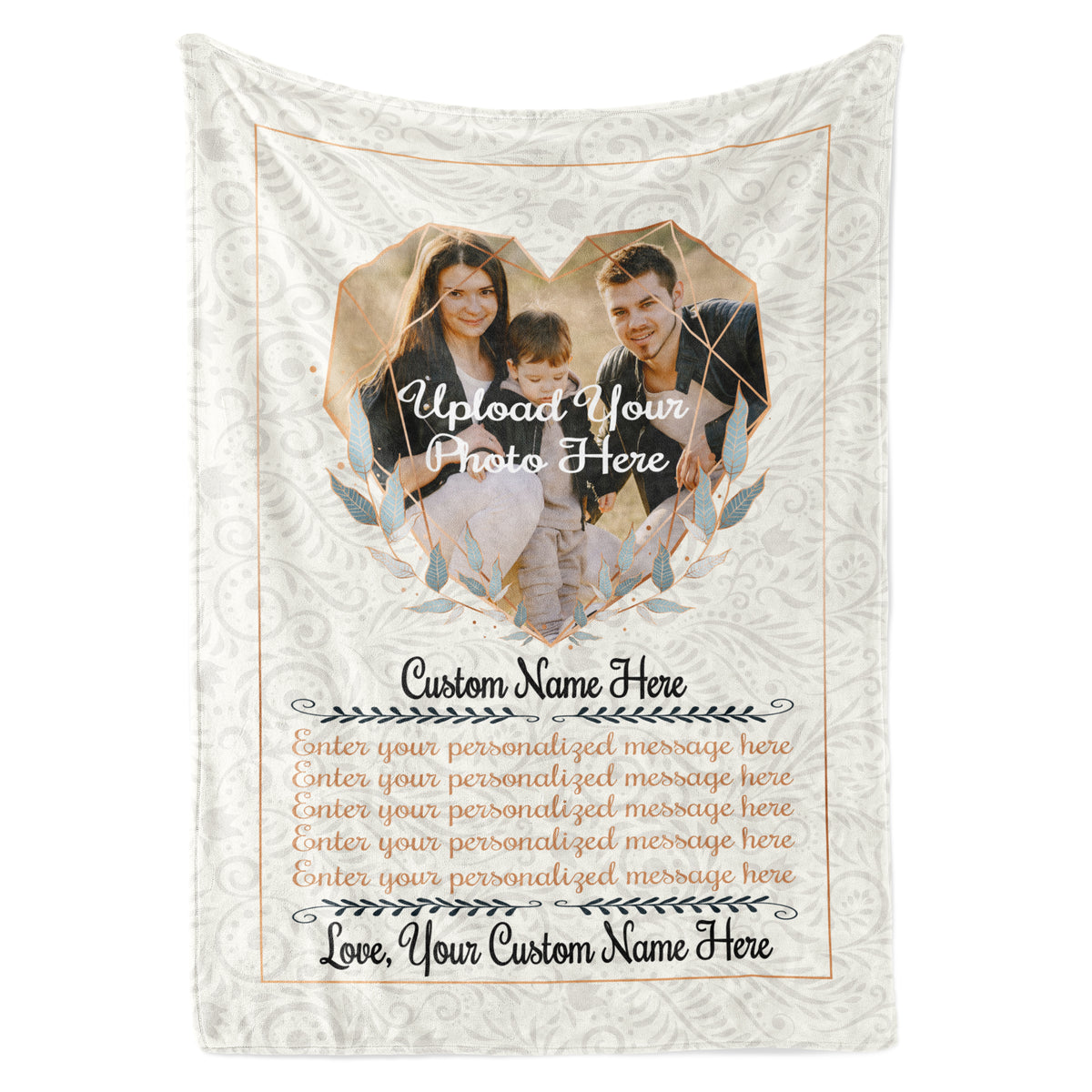 Personalized Photo Blanket for Husband: Custom Letter Husband Gifts Fr -  customoutpost