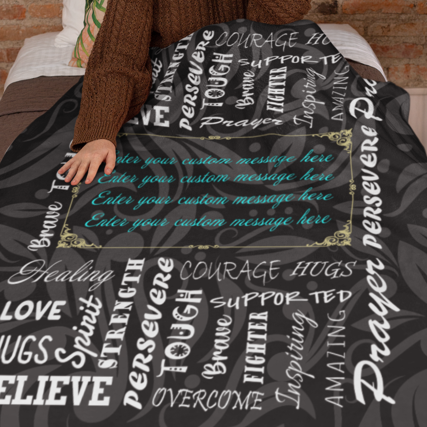 Personalized Get Well Soon Gift Blanket For Mom: Custom Note Care Pack -  customoutpost